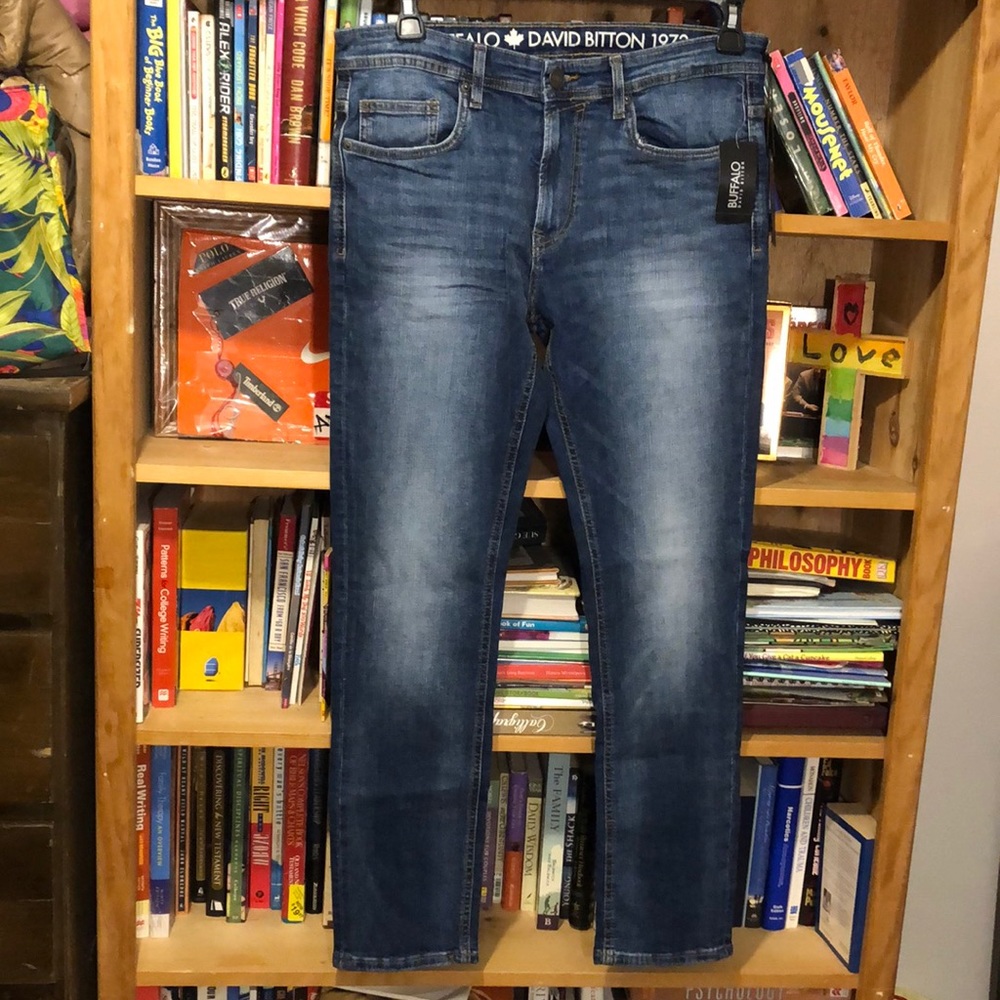 BUFFALO-medium faded ‘MAX X’ skinny stretch jeans